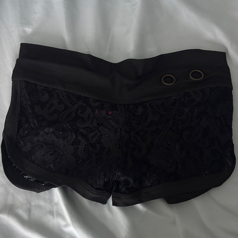 Cute Booty Lounge Black Lace Shorts